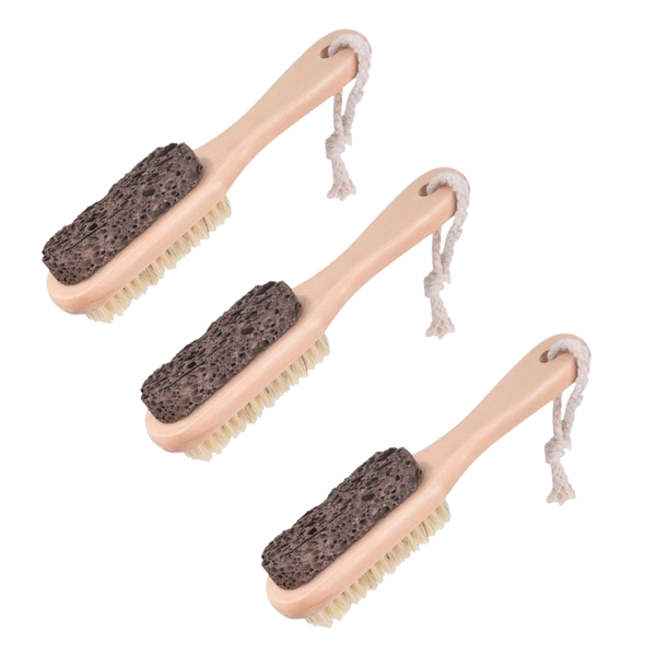3 piece Healeved Dual-Action Foot Callus Remover &amp; Massage Brush