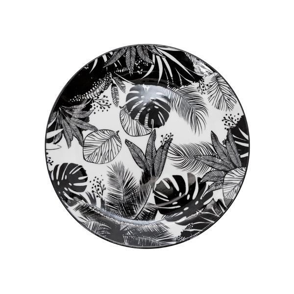 GALATEO - Jungle Sketch 26.6cm Leaves Dinner Plate Set of 4