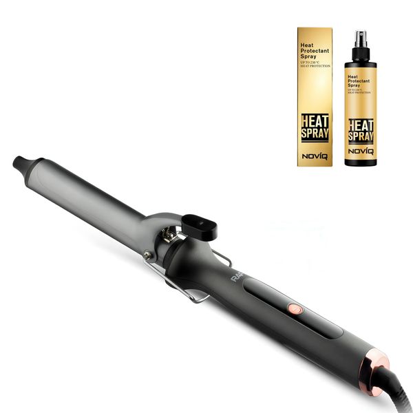 RAF Hair Curler with Ceramic Coating + NOVIQ Heat Spray 250ml
