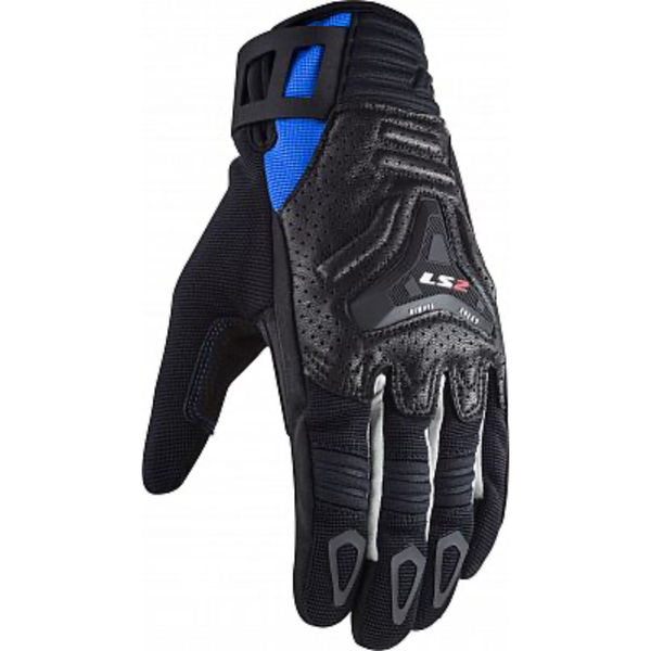 LS2 All Terrain Man Black/Grey/Red Gloves