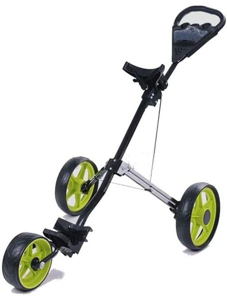 3 Wheel Golf Push Cart - Green