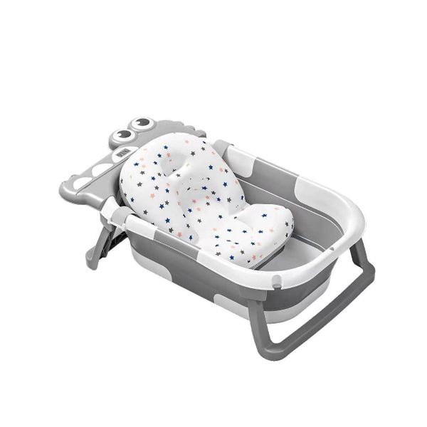 RYNCEN Folding Portable Bathtub for Babies with Pillow Pad &amp; Thermometer