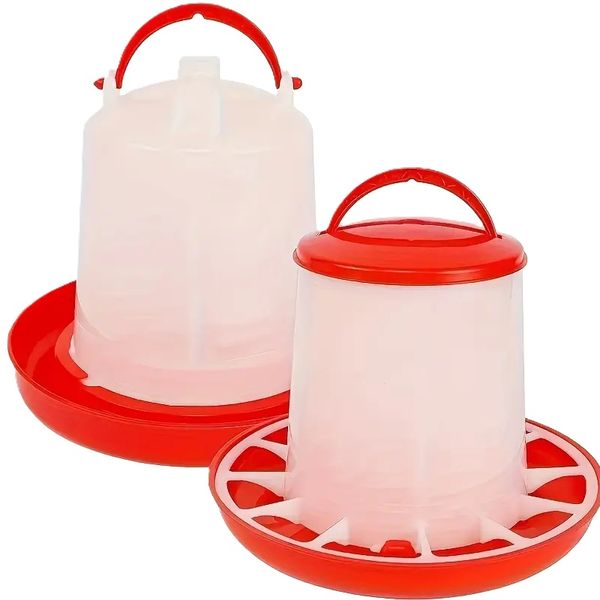 Portable Fowl 6 Litre Water and 6 Kg Feeder Dome Combo