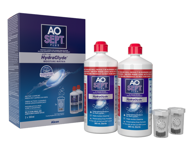 Aosept Plus Hydraglyde 2x 360ml