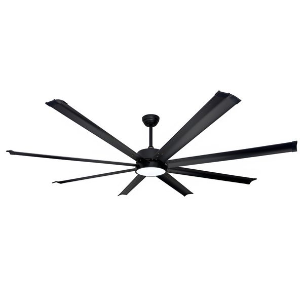 Synerji 60'' 8 Blade Ceiling Fan With CCT Light - Black