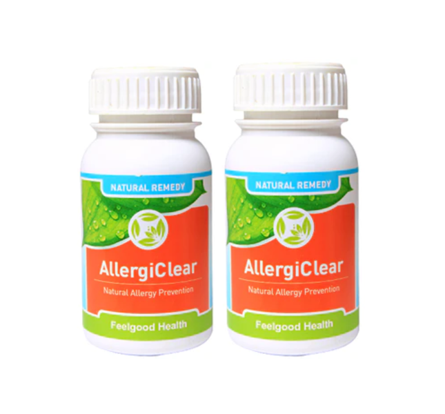 Feelgood Health - AllergiClear - Allergy Prevention - 90 x Veg Caps x 2