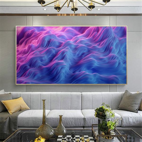 Canvas Wall Decor - Rhythmic Waves Fluid - 0387