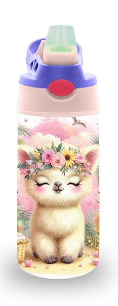 Girly Safari Animals Design 4 12oz Double walled Stainless Steel Bottle