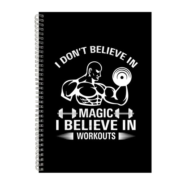 I Believe In Workouts Notebook Fitness Gift Idea A4 Notepad 128