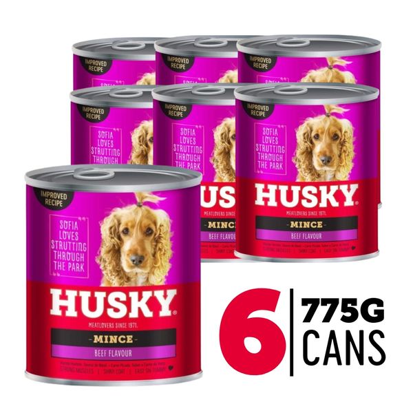 Husky Mince Beef (6 x 775g) - Premium Mince Wet Dog Food
