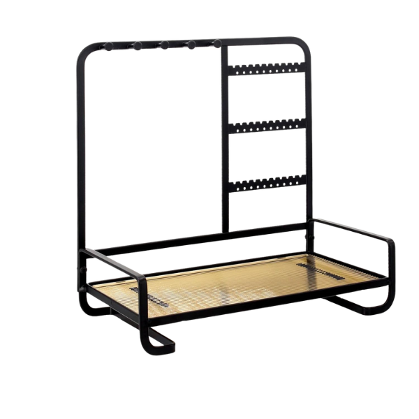 Jewelry Organizer Stand Metal Jewelry Rack with Acrylic Tray Necklace