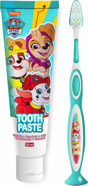 PAW PATROL By NICKELODEON Kids Toothbrush &amp; Toothpaste - Fun and Gentle Set
