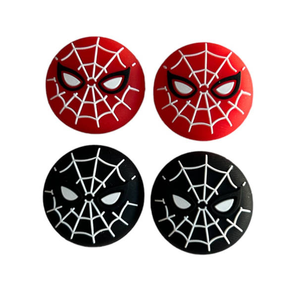 4 Pcs Spiderman Mask Silicone Analog Thumb Grip Stick Cover for PS/Xbox