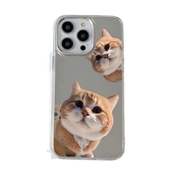 Cute cat Pattern Hard Protective Shell Compatible with iPhone 15