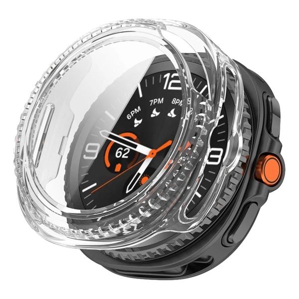 46mm PC Glass Case compatible with Samsung Galaxy Watch 8 Classic - Clear