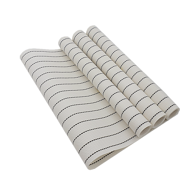Table Mats - Washable - 4 Piece - White