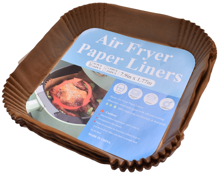 Air Fryer Liners Square 20cm - 100 Pack