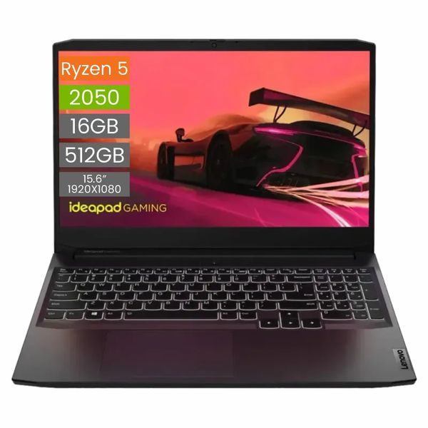 Lenovo IdeaPad Gaming 3 Laptop - AMD Ryzen 5 - RTX 2050 - 16GB RAM - 512GB
