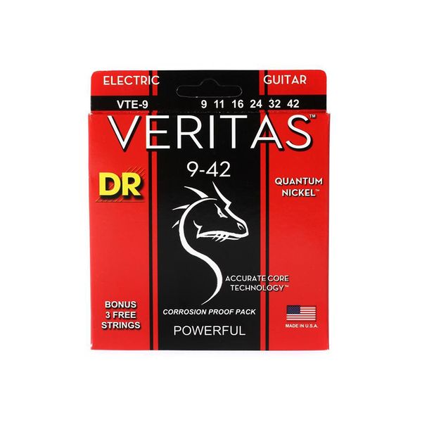DR Strings Veritas Electric Guitar Strings - .009-.042