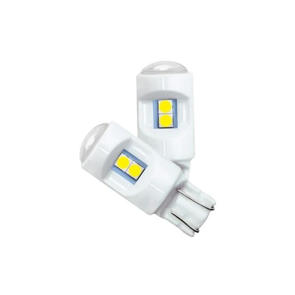 2PC T10 3030 6smd 12v Led Chip Ceramics License Plate Bulb