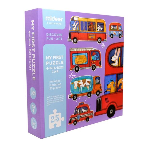 Mideer My First Puzzle - 6 in a Box - Traffic