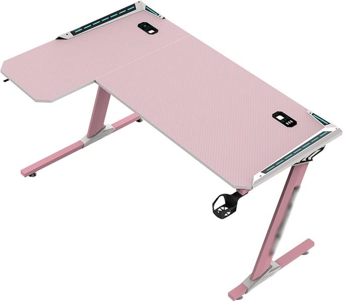 L1-7 RGB L Shape LED Portable Gaming Laptop Computer Desk