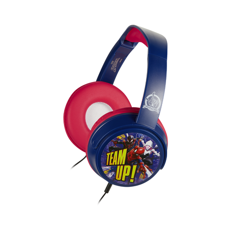 Marvel Spider-Man Wired Auxiliary Kids Headphones with Stickers Image
