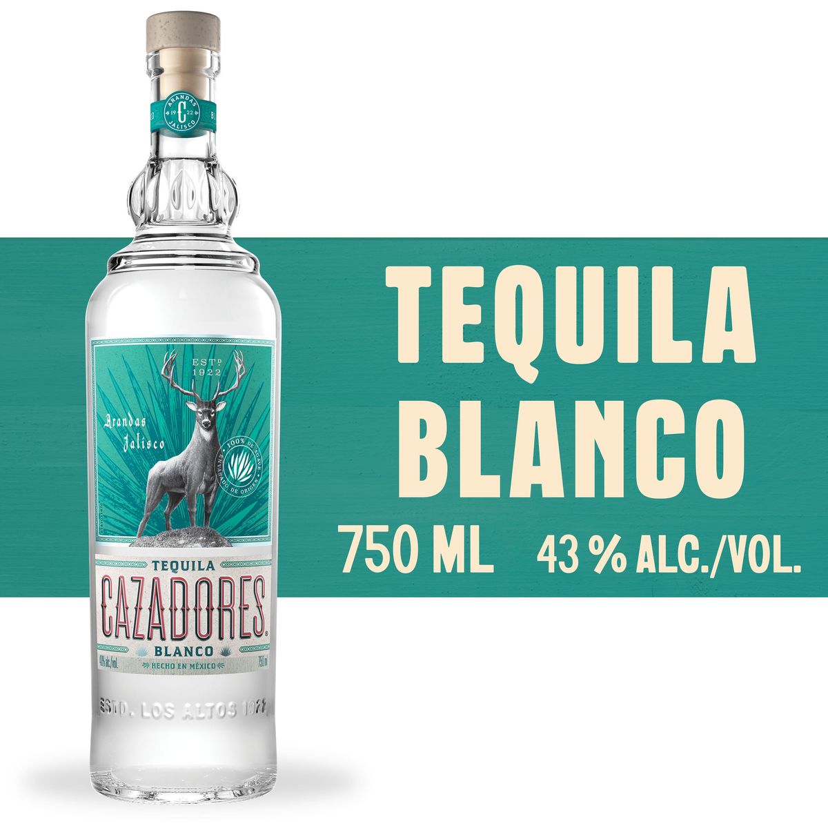 Cazadores Blanco Tequila, 43 ABV, 750ml Shop Today. Get it Tomorrow
