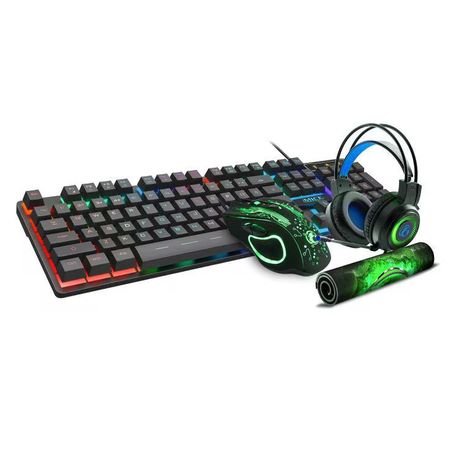 High Quality 4-in-1 Gaming Combo Pack-Keyboard,Mouse,Headset & Mouse Pad-GC Image