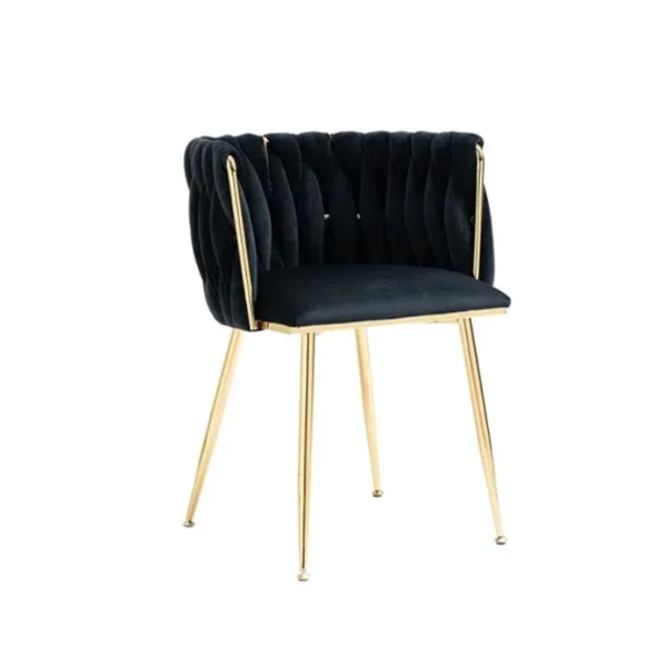 KC FURN-Wide Velvet Barrel Chair