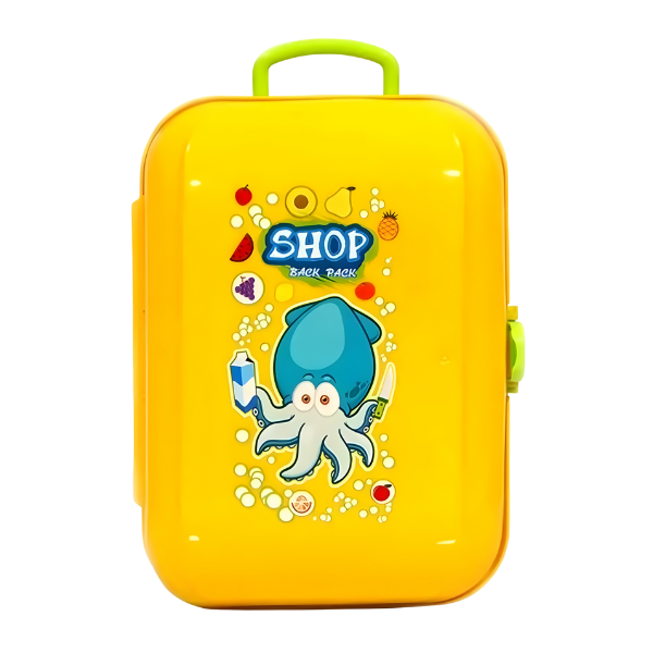 Kids Pretend Play Grocery Store Set - Portable Backpack Design