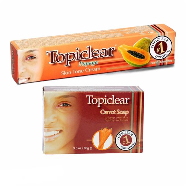 Topiclear Papaya Cream with Topiclear Carrot Soap