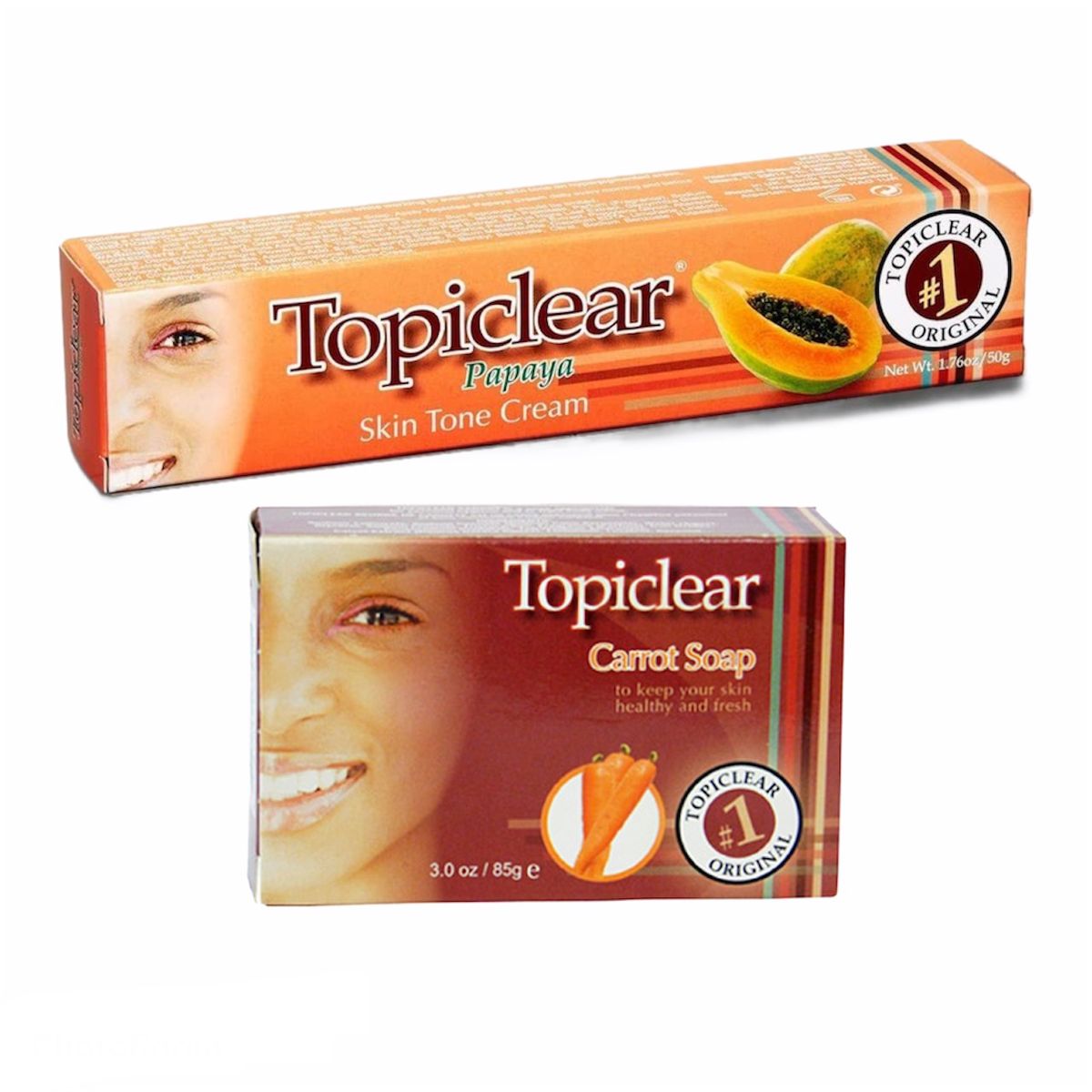 Topiclear Papaya Cream with Topiclear Carrot Soap Shop Today. Get it