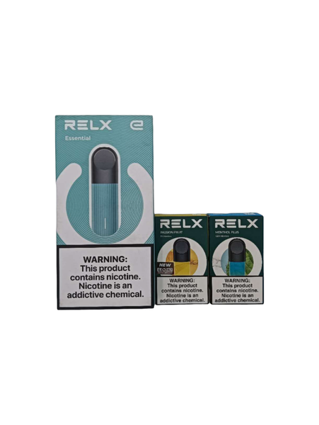 RELX Essential Steel Blue Kit with 2 Pods - 350mAh
