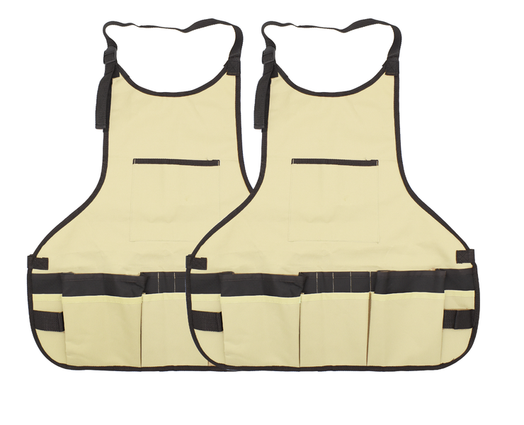Bestby - 14 Tool Pockets Oxford Cotton Waterproof Waist Apron - 2 Pack