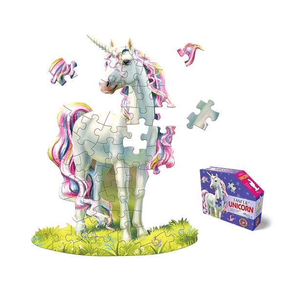 I am Lil' Unicorn Creature - Shaped Jigsaw Puzzle 48 Pieces by Madd Capp