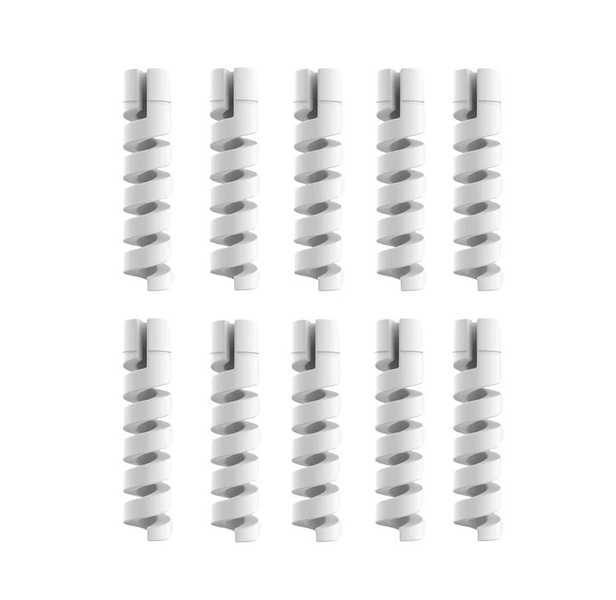 The CableGuard Pro - 10-Pack Grey Rubber Cable Protectors
