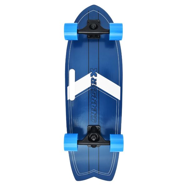 Charger X CARVE Series 31 Inch Fish Tail Blue Stripes Cruiser