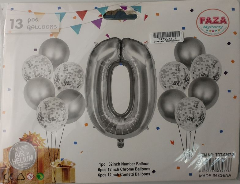 Flexless 13 pieces Balloon Set Number 0