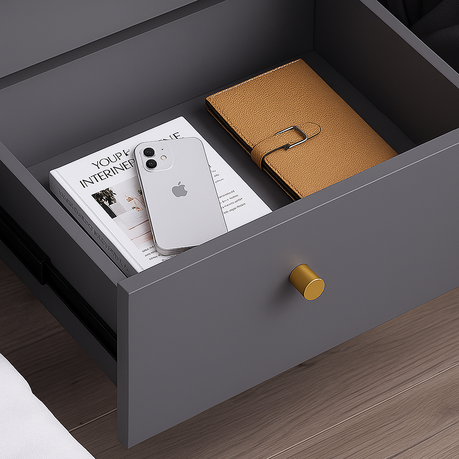 Decorum & Co - Aurum Charcoal Grey Night Stand | Shop Today. Get it Tomorrow! | takealot.com