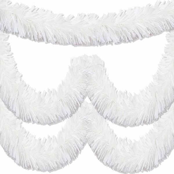 20m Christmas Tinsel Garland Xmas Tree Decorations Wall Hanging Foil Fringe