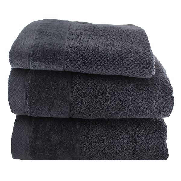 Wedgewood Collection 550gsm Charcoal - 1 HandTowel, 1 BathTowel, 1 BathSheet