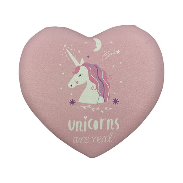 MXM Heart Shaped Mini Unicorn Jewellery Box With 4 Compartments - Pink