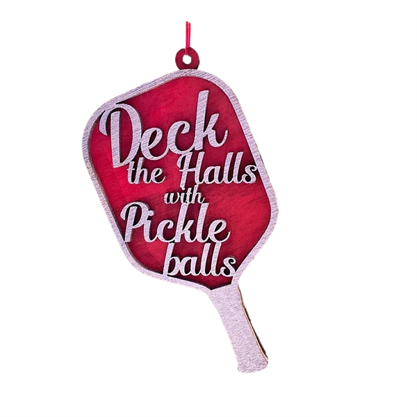 Deck the Halls with Pickleballs Ornament for Christmas, Perfect Gift