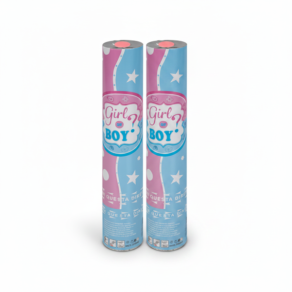 Pink Confetti Cannon - Biodegradable Gender Reveal Party Popper - 2 Pack