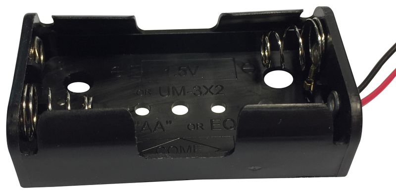 Pro Elec (PE000018) Battery Holder, Panel, AA Battery Size, 2 Position