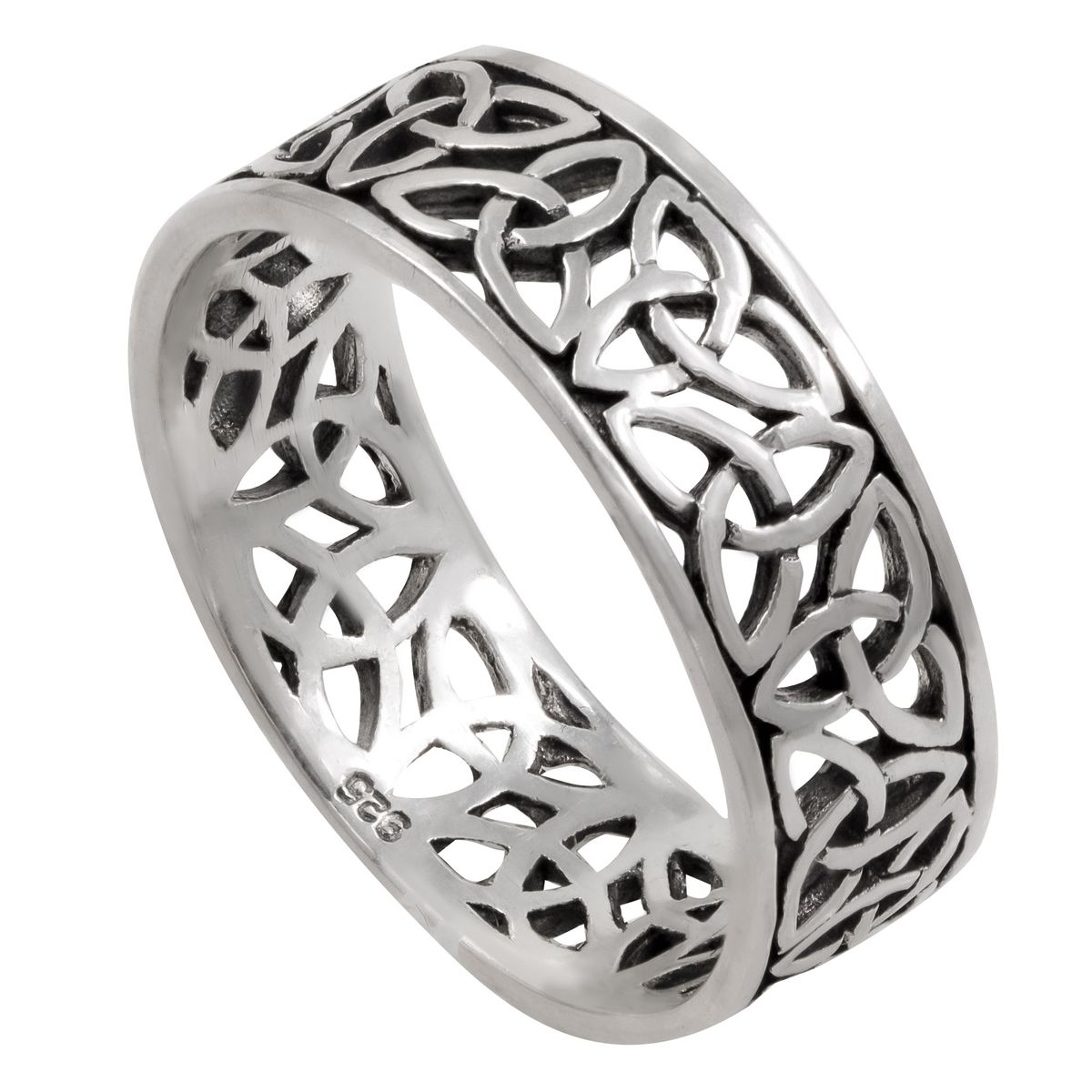 doubleW-Jewels Men's Celtic Infinity Design 925 Sterling Silver Ring ...