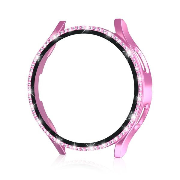 PU Diamond Electroplated Bumper Case Compatible with Samsung Galaxy Watch4 Classic 42mm