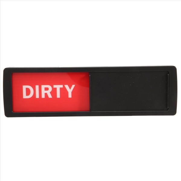 Clean Dirty Dishwasher Magnet - Easy to Read Non-Scratch Black