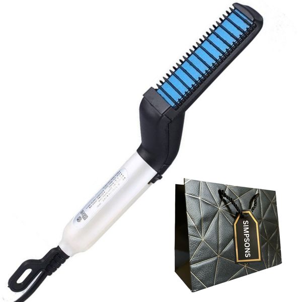 Mens Beard Modelling Comb &amp; Luxury Simpsons Bag